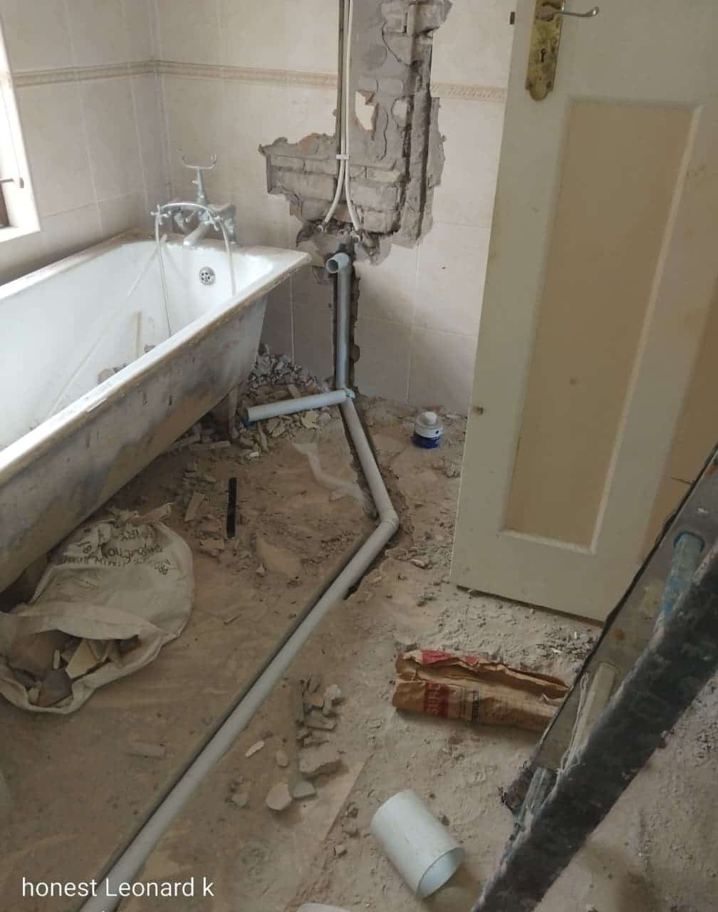 Finished plumbing fit-out