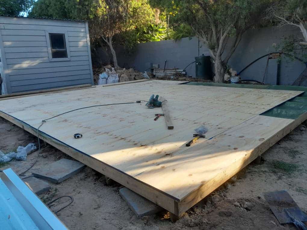 Wooden floor installation